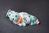 Newborn Rainbow Baby COMING HOME outfit Skull knit beanie shirt pants mittens